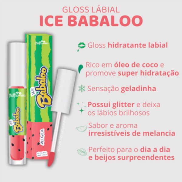 Babaloo Gloss ice  Labial 15g Hot Flowers - Image 6