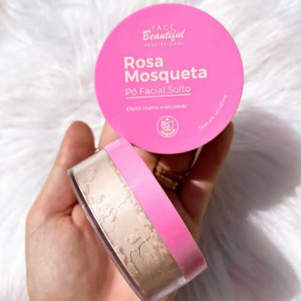 Pó Facial Solto Vegano Rosa Mosqueta Face Beautiful - Image 2