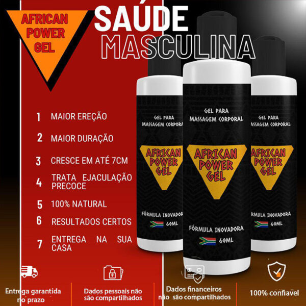 African Power Gel Estimulante Masculino 60ml - Image 4