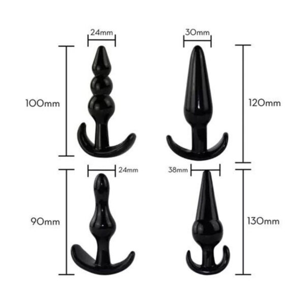 Plug Anal de Silicone com 4 tamanhos - Image 4
