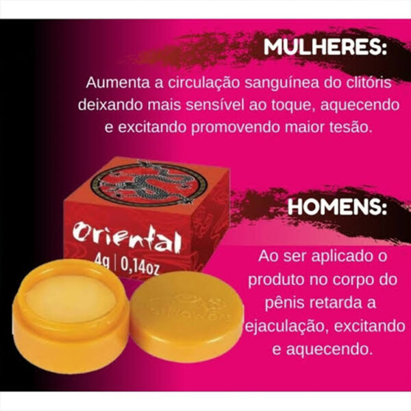 Pomada Oriental Creme de Massagem 4g - Image 4