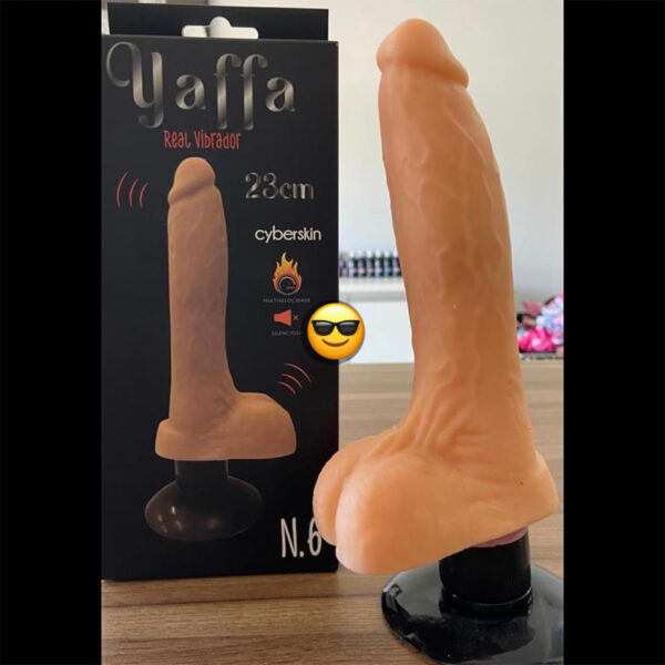 Real Vibrator Pênis Multivelocidade em Cyberskin - Image 2