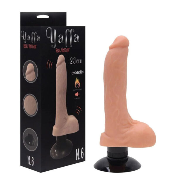 Real Vibrator Pênis Multivelocidade em Cyberskin - Image 3