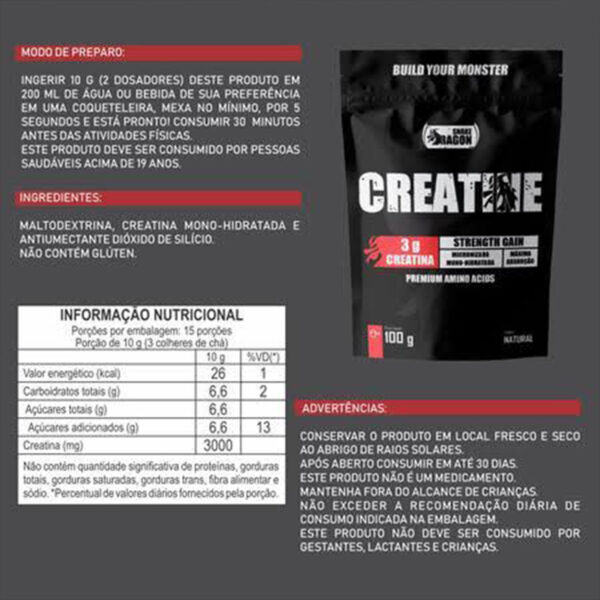 Creatine Sachê Snake Dragon 100g - Image 3