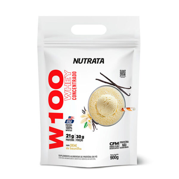 Nutrata W100 Whey Concentrado 900g refil - Image 3