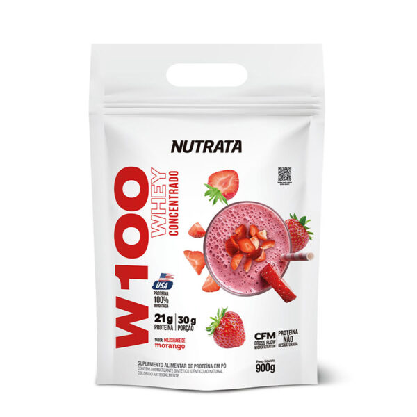 Nutrata W100 Whey Concentrado 900g refil - Image 4