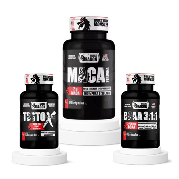 Maca Peruana com Testo Black Snake Dragon e Creatine 100g