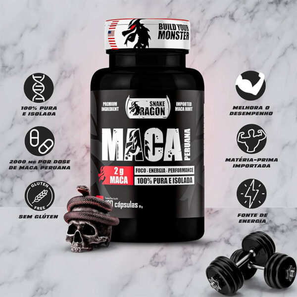 Maca Peruana com Testo Black Snake Dragon e Creatine 100g - Image 4