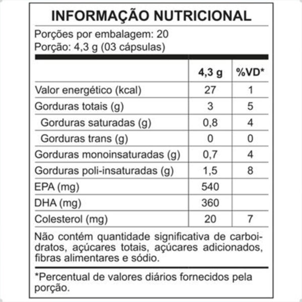 Ômega 3 Odorless 1000mg com 60 Cápsulas Nutrata - Image 3